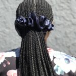 Black and Navy Scrunchies
