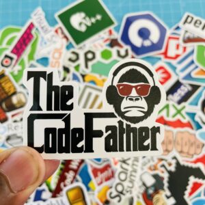 5 PCS programming and tech stickers - Image 9