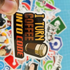 5 PCS programming and tech stickers - Image 11