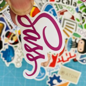 5 PCS programming and tech stickers - Image 7