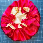Red Satin bonnet XS